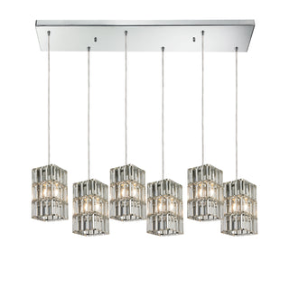 Cynthia 30'' Wide 6-Light Pendant - Polished Chrome