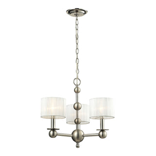 Meridian 19'' Wide 3-Light Chandeliers - Polished Nickel