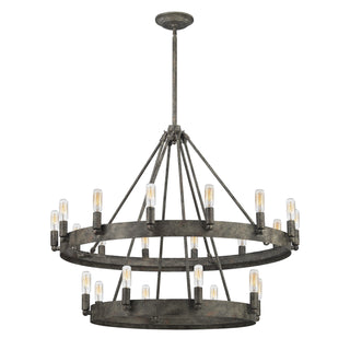 Lewisburg 32'' Wide 22-Light Chandeliers - Malted Rust