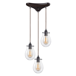 Jaelyn 10'' Wide 3-Light Pendant - Oil Rubbed Bronze