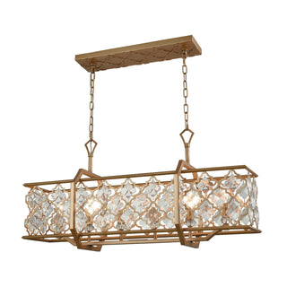 Armand 35'' Wide 6-Light Linear Chandeliers - Matte Gold