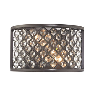 Genevieve 6'' High 2-Light Sconce - Oil Rubbed Bronze