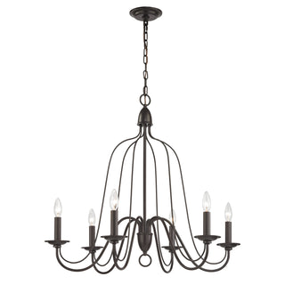 Monroe 30'' Wide 6-Light Chandeliers - Oil Rubbed Bronze