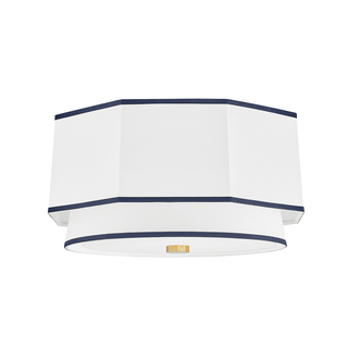 Riverdale Flush Mount with Aged Brass Finish