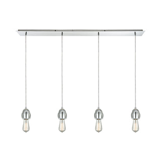 Socketholder 46'' Wide 4-Light Mini Pendant - Polished Chrome