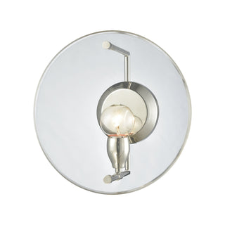 Disco 12'' High 1-Light Sconce - Polished Nickel