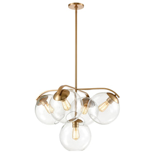 Collective 28'' Wide 5-Light Chandeliers - Satin Brass