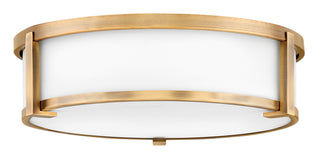 Lowell Medium Flush Mount In Light Brass Finish