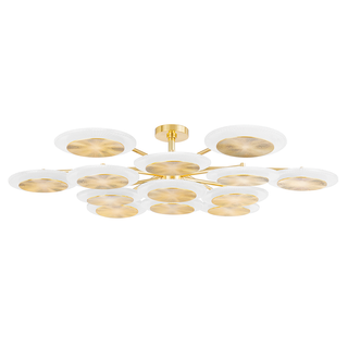 Topaz Semi Flush In VINTAGE POLISHED BRASS Finish