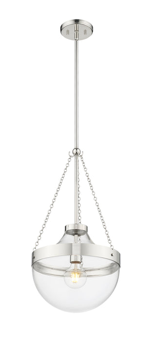 Clarra 1-Light Pendant Light Polished Nickel