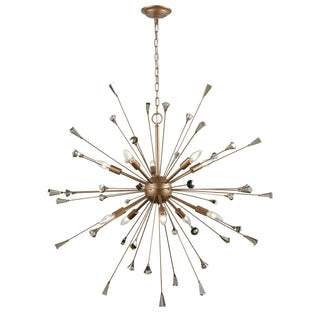 Sprigny 38'' Wide 10-Light Chandeliers - Matte Gold