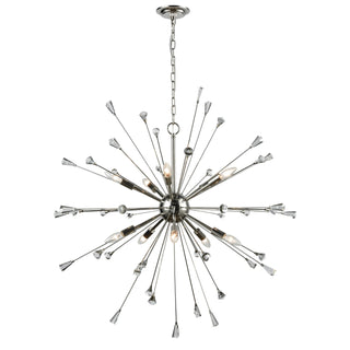 Sprigny 38'' Wide 10-Light Chandeliers - Polished Nickel