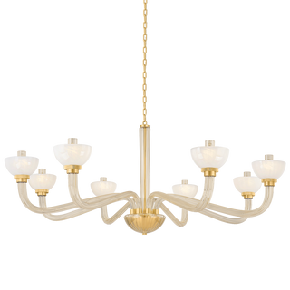 ST. LAWRENCE Chandelier with Aged Brass Finish