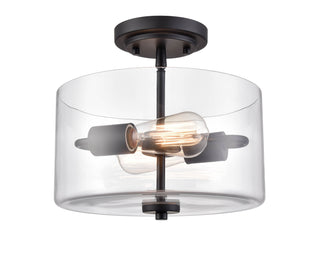 Verlana 2-Light Semi-Flush Ceiling Mount Matte Black
