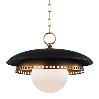 Herkimer Pendant with Aged Brass Finish