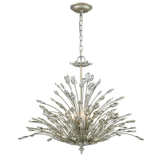 Mullica 28'' Wide 6-Light Chandeliers - Aged Silver