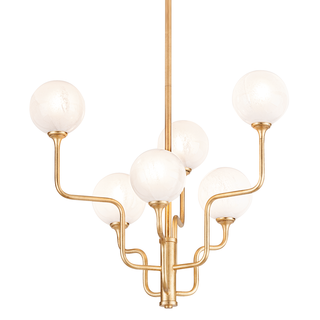 Onyx Chandelier VINTAGE GOLD LEAF