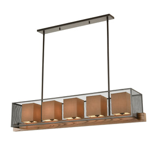 Crossbeam 57'' Wide 5-Light Linear Chandeliers - Oil Rubbed Bronze