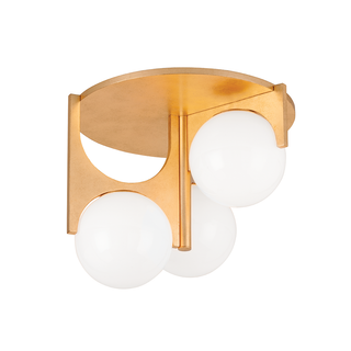 Eiko Flush Mount In VINTAGE GOLD LEAF Finish
