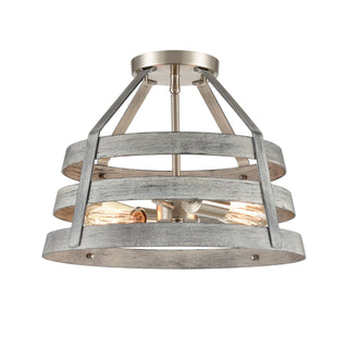 Brigantine 15'' Wide 2-Light Semi Flush Mount - Weathered Driftwood