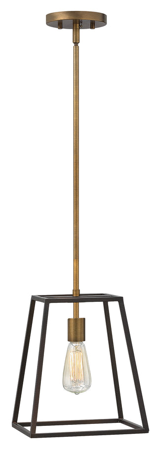 Fulton Small Open Frame Pendant In Light Bronze Finish