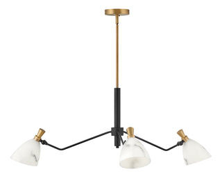 Sinclair Large Single Tier Chandelier In Light Brass Finish