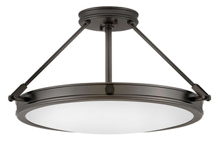 Collier Medium Semi-Flush Mount In Black Finish