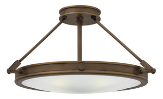 Collier Medium Semi-Flush Mount In Light Bronze Finish