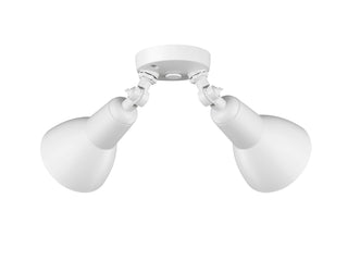 2-Light Security Flood Lights Matte White