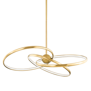 ALULA Chandelier In Vintage Brass Finish