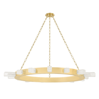 CITRINE Chandelier In Vintage Brass Finish