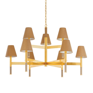 LINDENWOOD Chandelier with Aged Brass Finish