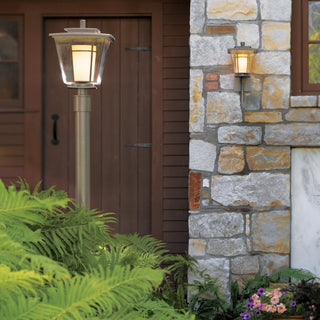 Beacon Hall Outdoor Post Light Coastal Natural Iron / Clear Glass with Opal Diffuser (ZU)