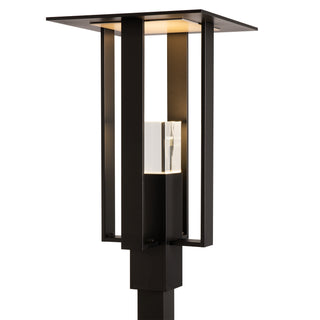 Shadow Box Outdoor Post Light Coastal Black / Coastal Silver / Clear Glass (ZM)