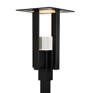 Shadow Box Outdoor Post Light Coastal Black / Coastal Silver / Clear Glass (ZM)