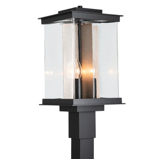 Kingston Outdoor Post Light Coastal Black / Translucent Soft Gold / Clear Glass (ZM)