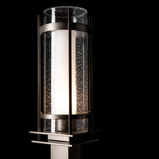 Torch Outdoor Post Light Coastal Dark Smoke / Seeded Glass with Opal Diffuser (ZS)