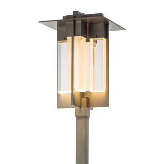 Axis Large Outdoor Post Light Coastal Burnished Steel / Clear Glass (ZM)