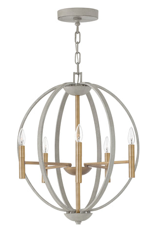 Euclid Small Orb Chandelier In Gray Finish