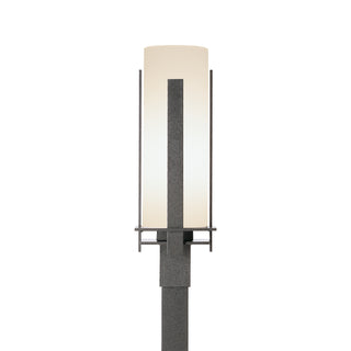 Forged Vertical Bars Outdoor Post Light Coastal Natural Iron / Opal Glass (GG)