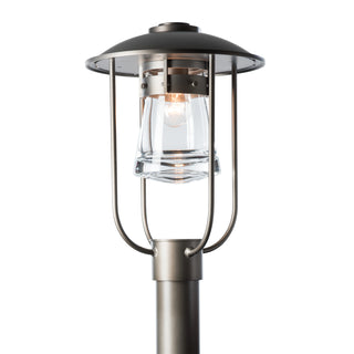 Erlenmeyer Outdoor Post Light Coastal Dark Smoke / Clear Glass (ZM)