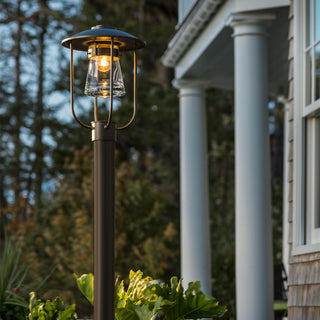 Erlenmeyer Outdoor Post Light Coastal Dark Smoke / Clear Glass (ZM)