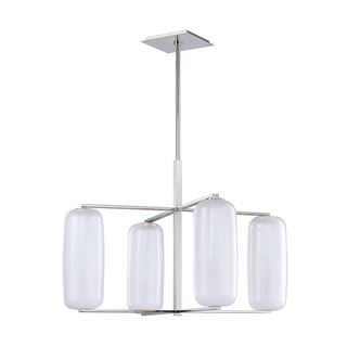 Pebble Chandelier with Polished Nickel Finish