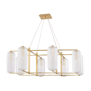 Pebble Chandelier with Aged Brass Finish