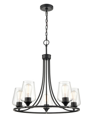 Ashford 5-Light Chandelier Ceiling - Matte Black