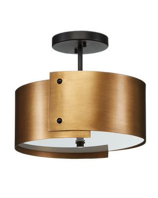 Ritsu Brass Semi-Flush Mount