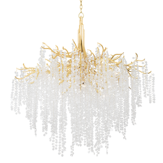GENOA Chandelier In Gold Leaf Finish