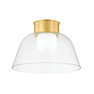LAKESIDE Flush Mount with Aged Brass Finish