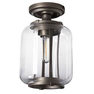 Fairwinds Outdoor Semi-Flush Coastal Oil Rubbed Bronze / Clear Glass (ZM)