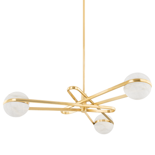 KYOMI Chandelier In Vintage Brass Finish